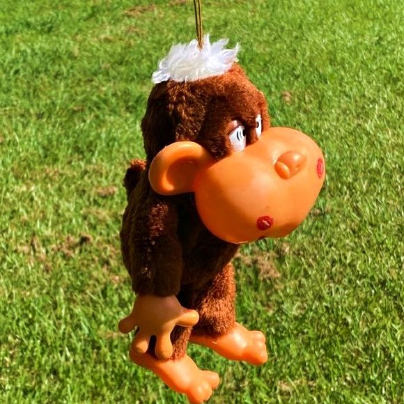 Vintage Russ Berrie Monkey SMOOCHER Valentine Stuffed Animal Plush 7"Hanging Toy - Picture 3 of 10